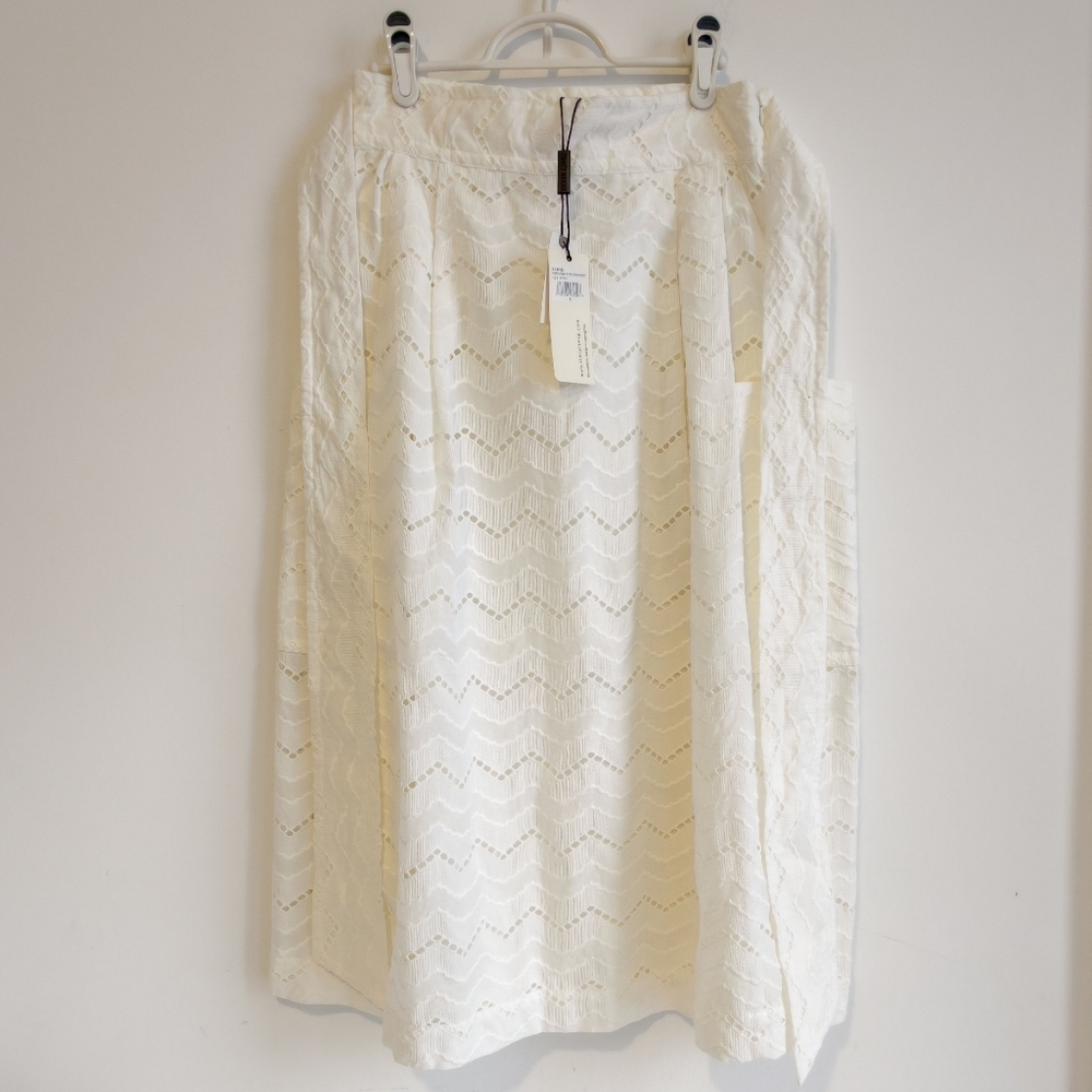 TRACY REESE X BWT ANTHROPOLOGIE POCKET APRON White Lace Skirt